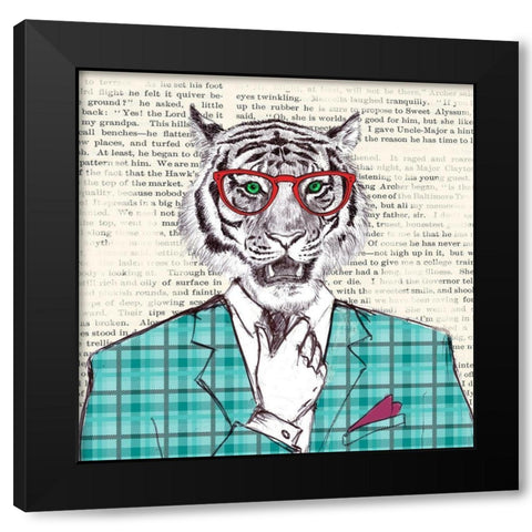Loverboy (detail) Black Modern Wood Framed Art Print by Matt, Spencer