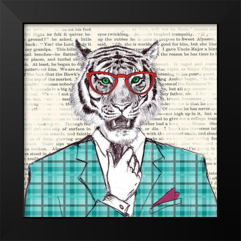 Loverboy (detail) Black Modern Wood Framed Art Print by Matt, Spencer