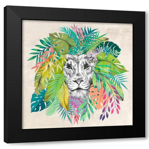 King of the Jungle - detail Black Modern Wood Framed Art Print with Double Matting by Spencer, Matt