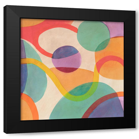 Laughter I (detail) Black Modern Wood Framed Art Print by Roja, Steve