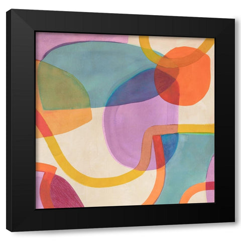 Laughter II (detail) Black Modern Wood Framed Art Print by Roja, Steve