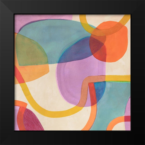 Laughter II (detail) Black Modern Wood Framed Art Print by Roja, Steve