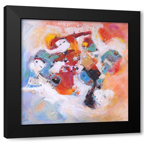 Il pennello girava vorticosamente Black Modern Wood Framed Art Print by Marzari, Tebo
