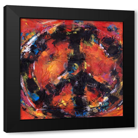My Love Black Modern Wood Framed Art Print by Marzari, Tebo