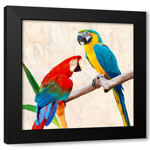 Lovers Black Modern Wood Framed Art Print by Rizzardi, Teo