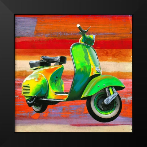 Pop Scooter I Black Modern Wood Framed Art Print by Rizzardi, Teo