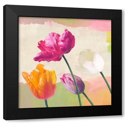 Florilegium I (detail) Black Modern Wood Framed Art Print with Double Matting by Rizzardi, Teo