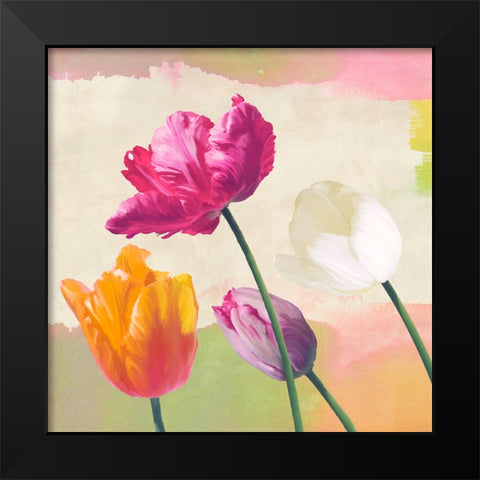 Florilegium I (detail) Black Modern Wood Framed Art Print by Rizzardi, Teo