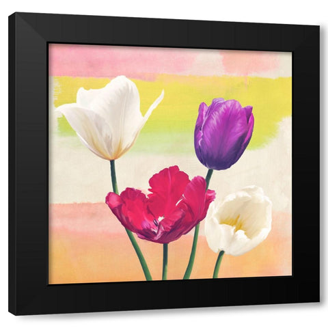 Florilegium II (detail) Black Modern Wood Framed Art Print by Rizzardi, Teo