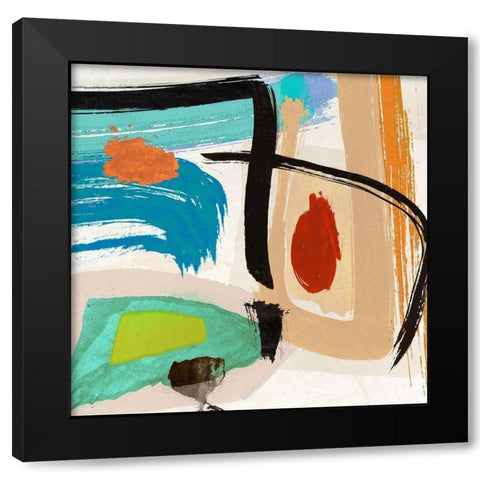 Aventure II Black Modern Wood Framed Art Print with Double Matting by Teo, Vals Perelli