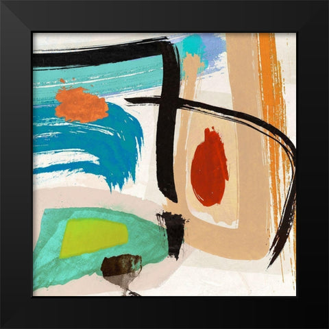 Aventure II Black Modern Wood Framed Art Print by Teo, Vals Perelli