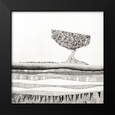 Ipotesi di paesaggio II Black Modern Wood Framed Art Print by Teruzzi, Vittorio