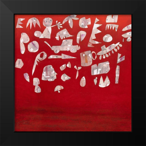 Oggetti di scena Black Modern Wood Framed Art Print by Teruzzi, Vittorio