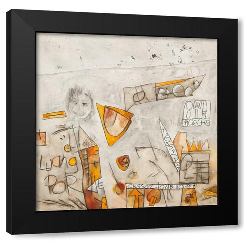 Senza titolo II (Cage and Bacon) Black Modern Wood Framed Art Print with Double Matting by Teruzzi, Vittorio