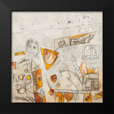 Senza titolo II (Cage and Bacon) Black Modern Wood Framed Art Print by Teruzzi, Vittorio