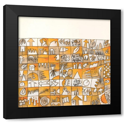 Senza Titolo III (Artaud) Black Modern Wood Framed Art Print with Double Matting by Teruzzi, Vittorio