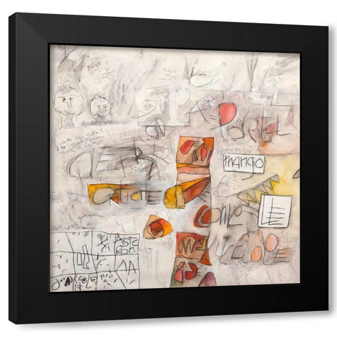 Come le lucciole Black Modern Wood Framed Art Print by Teruzzi, Vittorio
