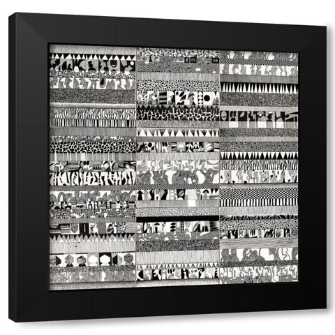 Partitura Visiva I Black Modern Wood Framed Art Print with Double Matting by Teruzzi, Vittorio