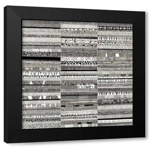 Partitura Visiva II Black Modern Wood Framed Art Print by Teruzzi, Vittorio