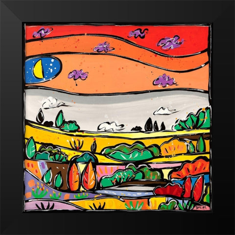 Parata di colori Black Modern Wood Framed Art Print by Wallas