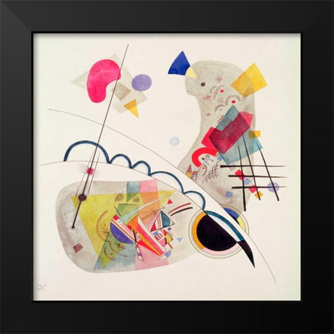Grave Forme Black Modern Wood Framed Art Print by Kandinsky, Wassily