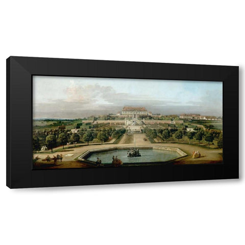 Gardenview of the Kaisers Summer Palace Black Modern Wood Framed Art Print by Bellotto, Bernardo