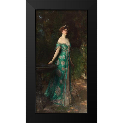 Portrait of the Duchess of Sutherland Black Modern Wood Framed Art Print by Sargent, John Singer