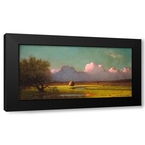 Sunlight and Shadow: The Newbury Marshes  Black Modern Wood Framed Art Print with Double Matting by Heade, Martin Johnson
