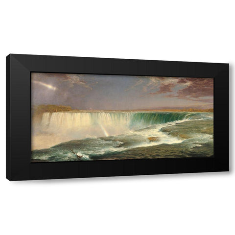 Niagara Black Modern Wood Framed Art Print by Frederic Edwin, Church