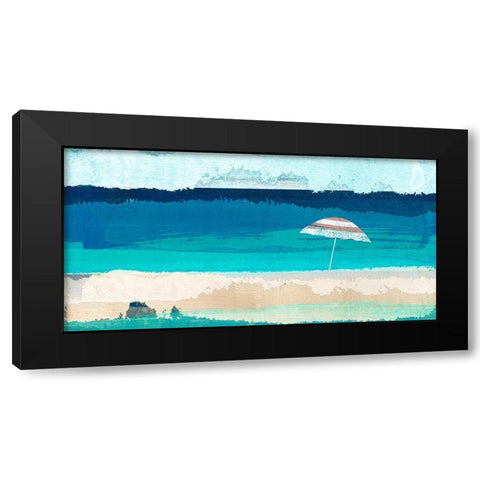 Tropical Breeze Black Modern Wood Framed Art Print with Double Matting by Alex, Blanco