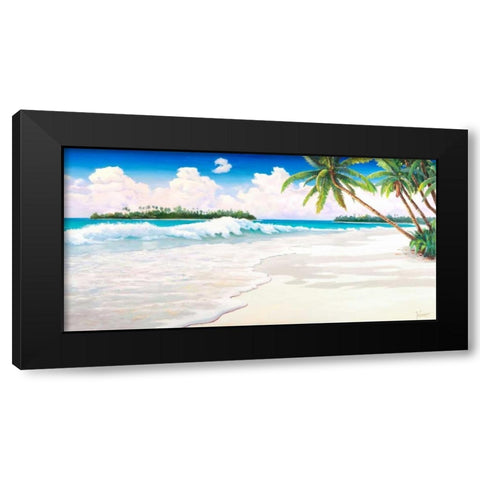Onda tropicale Black Modern Wood Framed Art Print by Galasso, Adriano