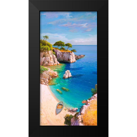 Caletta nel sole Black Modern Wood Framed Art Print by Galasso, Adriano