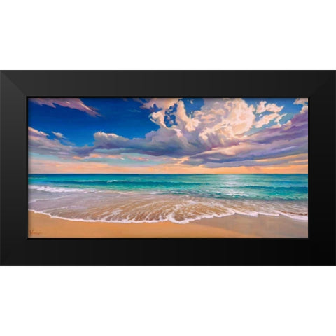 Onda d Oceano Black Modern Wood Framed Art Print by Galasso, Adriano