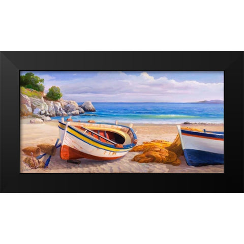 Pomeriggio mediterraneo Black Modern Wood Framed Art Print by Galasso, Adriano