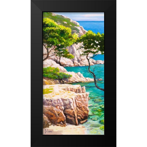Lavandou I Black Modern Wood Framed Art Print by Galasso, Adriano