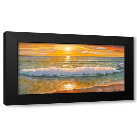Onda della sera Black Modern Wood Framed Art Print by Galasso, Adriano