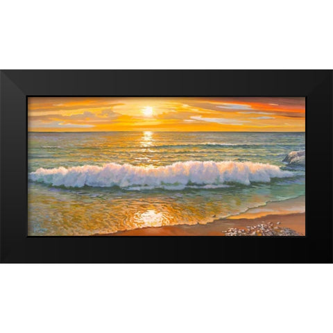 Onda della sera Black Modern Wood Framed Art Print by Galasso, Adriano