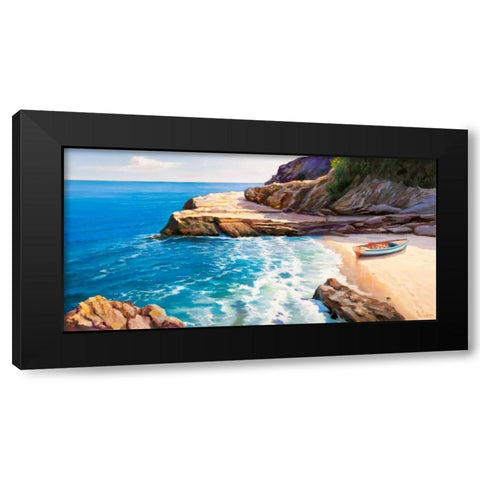 Pomeriggio mediterraneo Black Modern Wood Framed Art Print with Double Matting by Galasso, Adriano