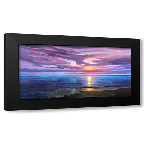 Tramonto sognante Black Modern Wood Framed Art Print with Double Matting by Galasso, Adriano