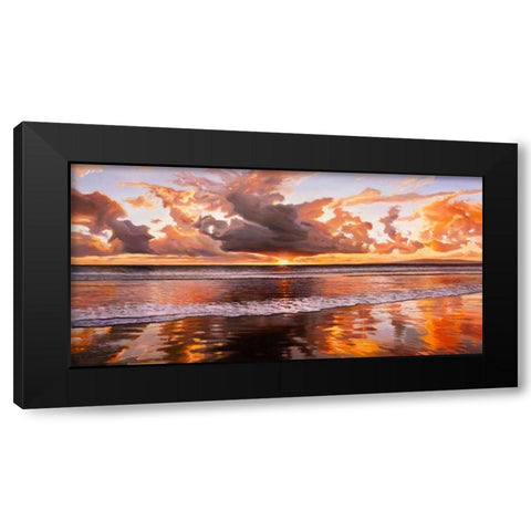 Riflessi del mattino Black Modern Wood Framed Art Print with Double Matting by Galasso, Adriano