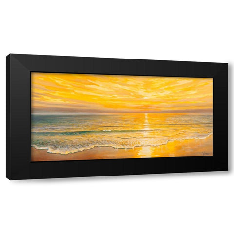 Tramonto dorato Black Modern Wood Framed Art Print by Galasso, Adriano