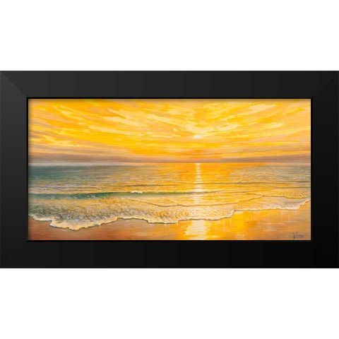 Tramonto dorato Black Modern Wood Framed Art Print by Galasso, Adriano
