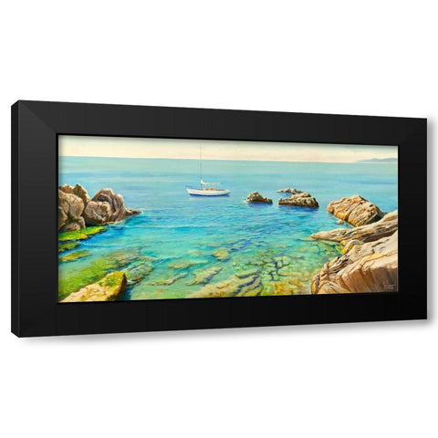 Quieto approdo Black Modern Wood Framed Art Print by Galasso, Adriano