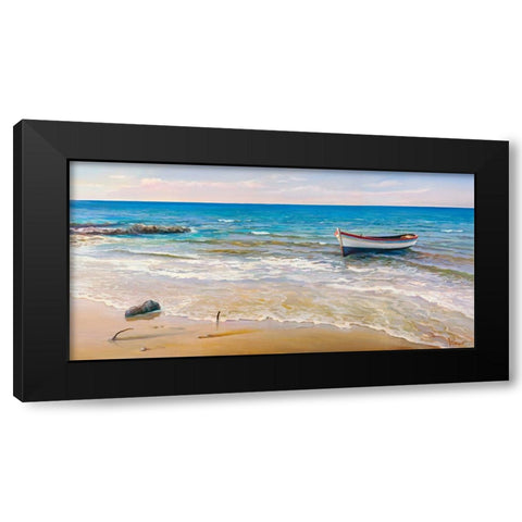 Fra le onde Black Modern Wood Framed Art Print by Galasso, Adriano