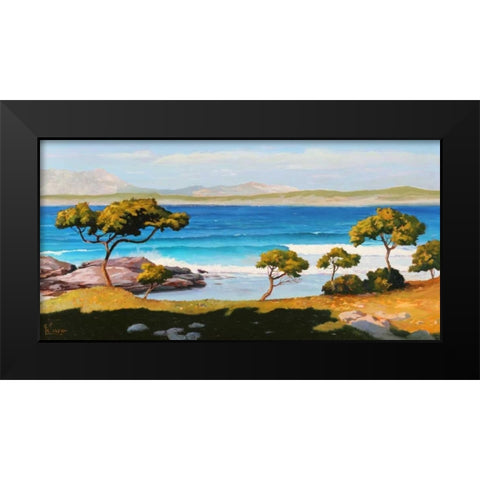 Spiaggia del Mediterraneo Black Modern Wood Framed Art Print by Galasso, Adriano