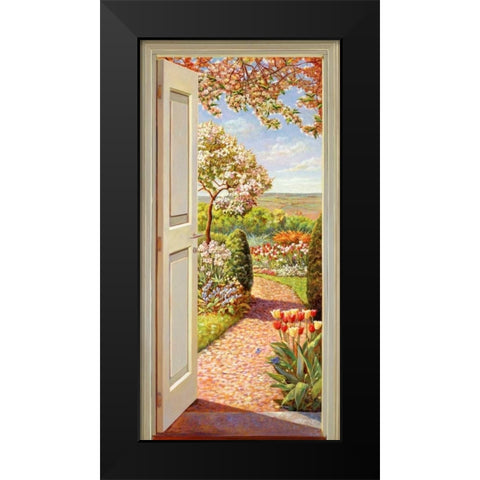Sul giardino Black Modern Wood Framed Art Print by Del Missier, Andrea