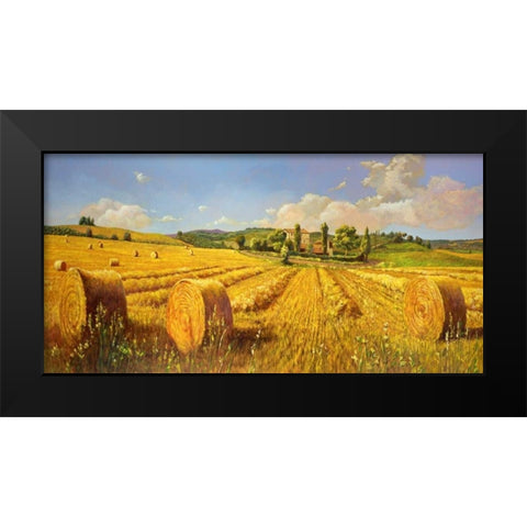 Campo in Toscana Black Modern Wood Framed Art Print by Del Missier, Andrea