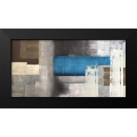 Blue Moon Black Modern Wood Framed Art Print by Aprile, Alessio