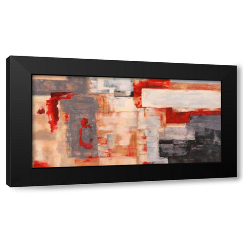Bronze Flame Black Modern Wood Framed Art Print with Double Matting by Aprile, Alessio