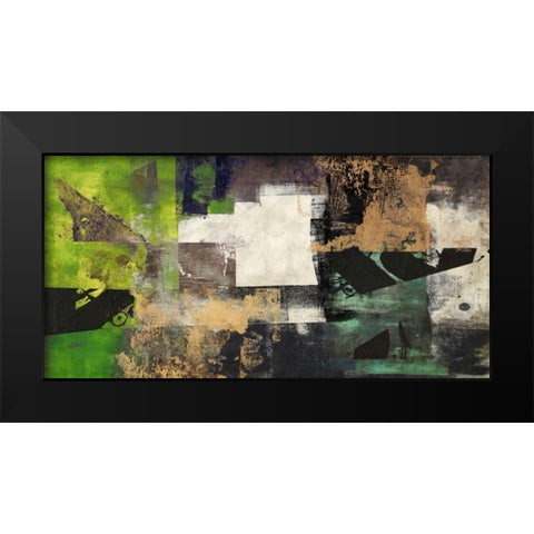 Emerald Black Modern Wood Framed Art Print by Aprile, Alessio